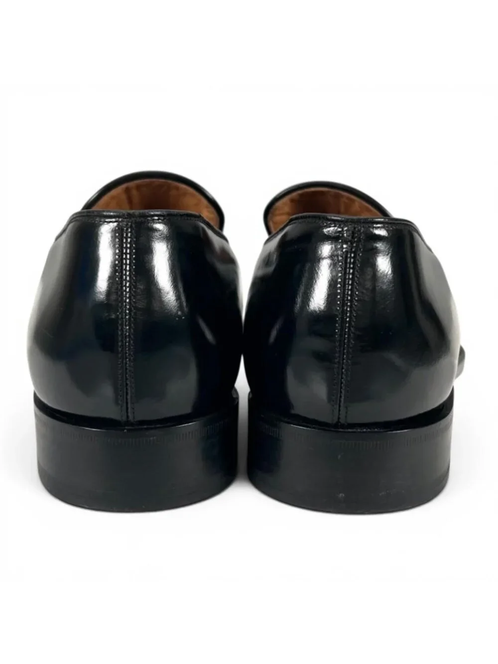 Gucci Horsebit Loafers Leather Shoes Black Silver